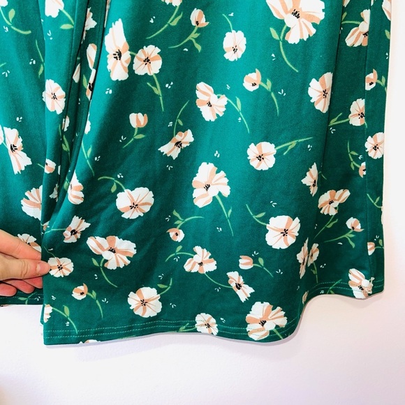 Francesca’s Miami Green Floral Print Cropped Strapless Jumpsuit Medium Women’s - Picture 5 of 9